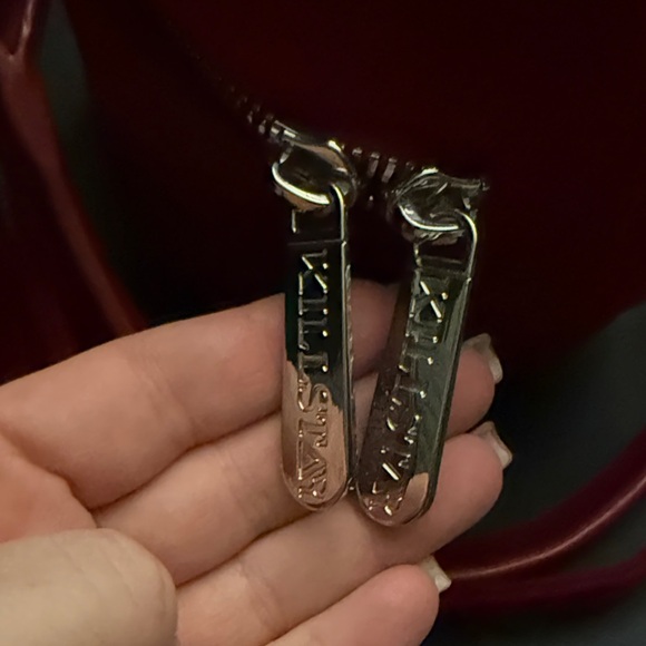 Killstar Red Skull Crossbody Bag Gothic Velvet Purse Tassel Strap EUC - Picture 4 of 13